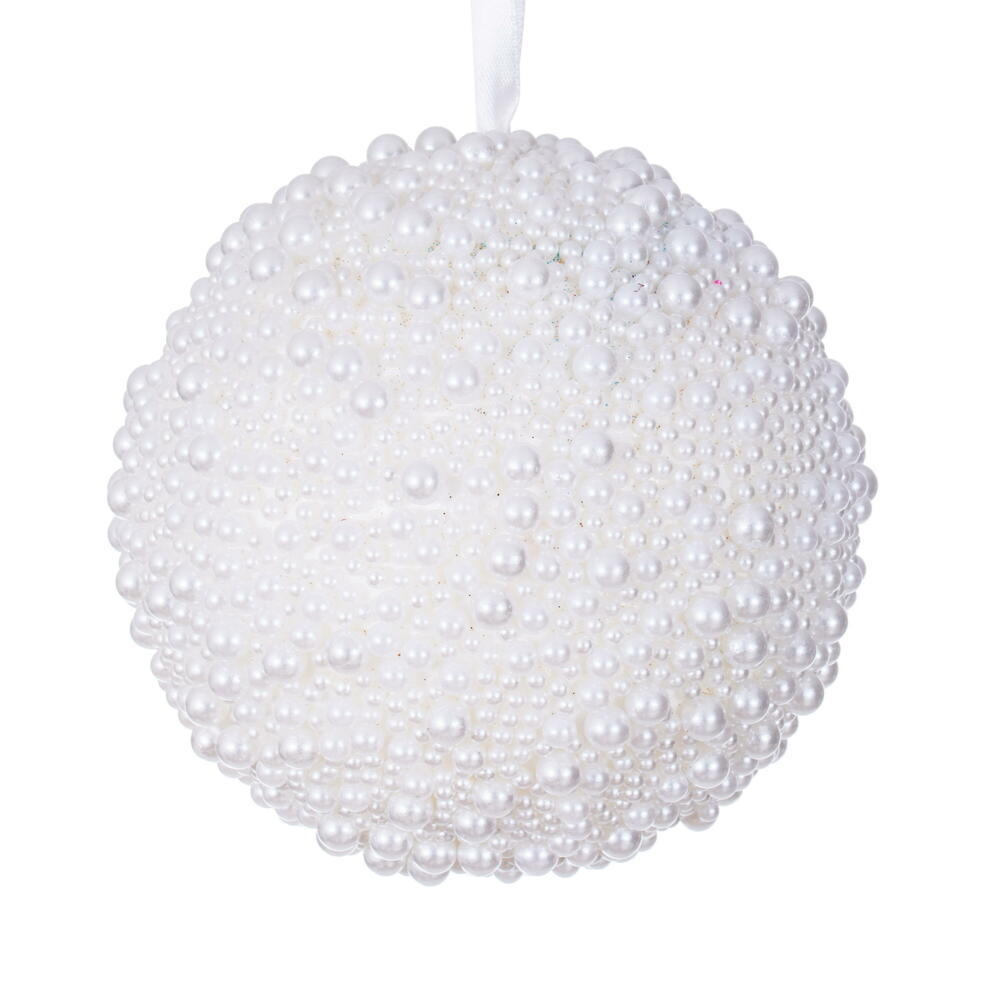White Pearl Ball Ornament
