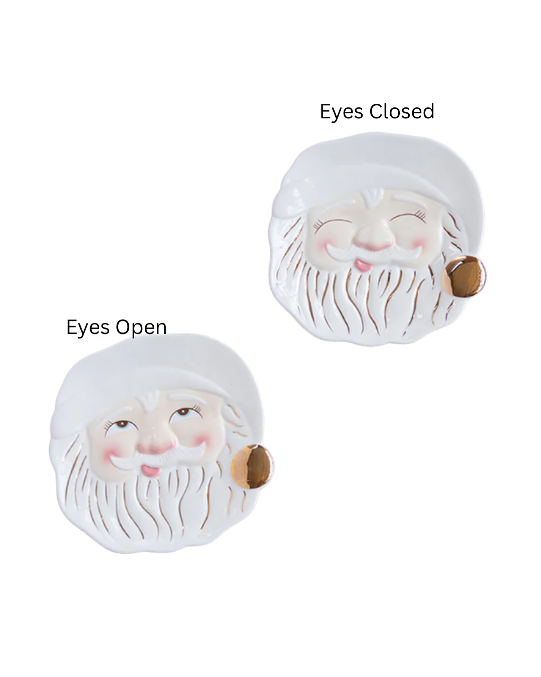 Papa Noel Cookie Plate- White