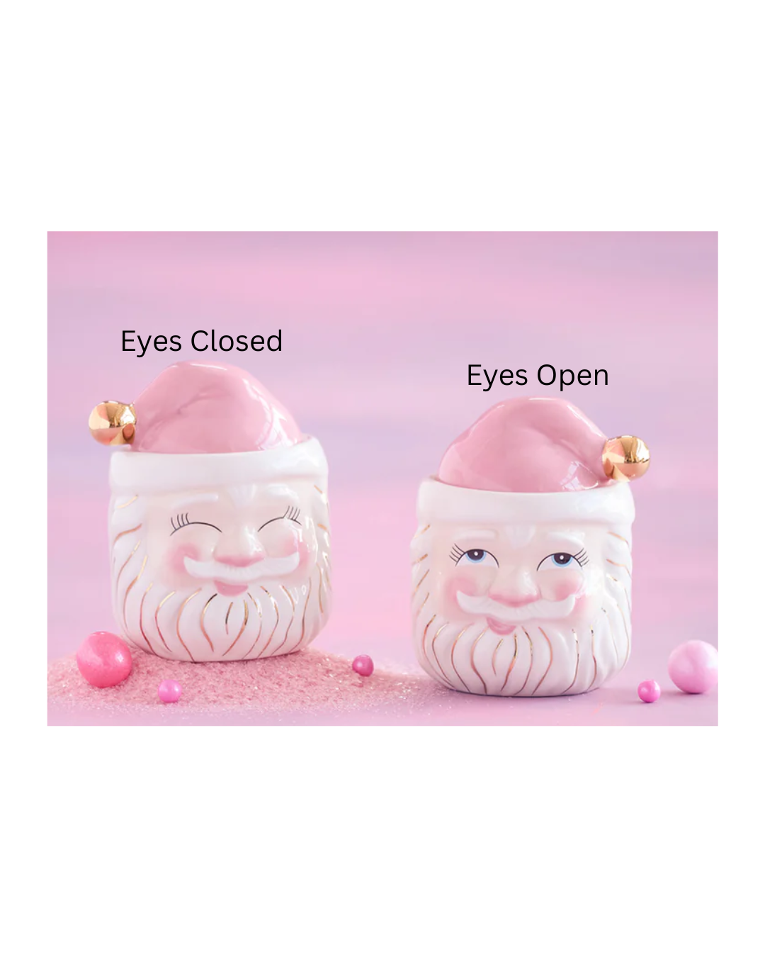 Papa Noel Pink Candy Jar