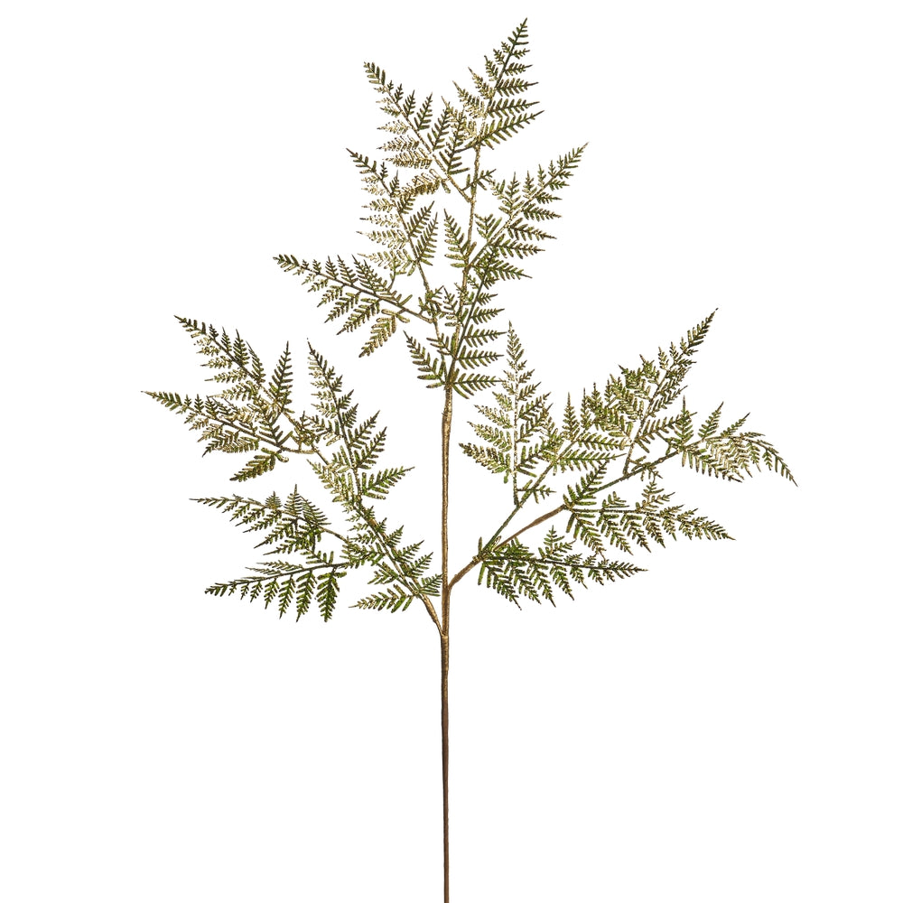 Metallic Gold Fern Spray