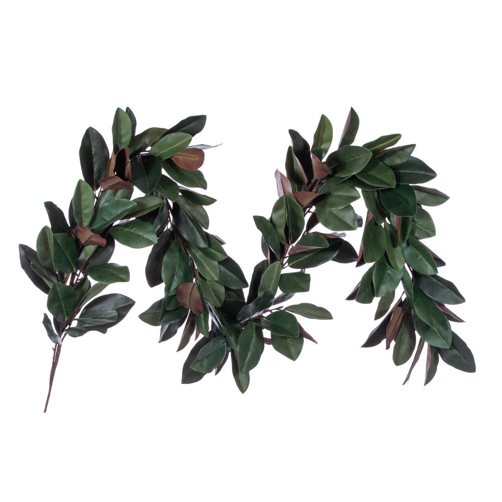 9' Green Magnolia Leaf Garland