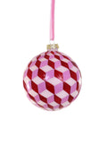 Tumbling Block Bauble- Pink
