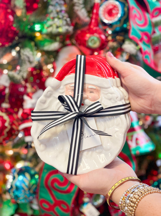 Santa Dessert Plate Set