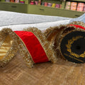 JME Red Velvet DBL Sided Trim/Back Metallic Dupion
