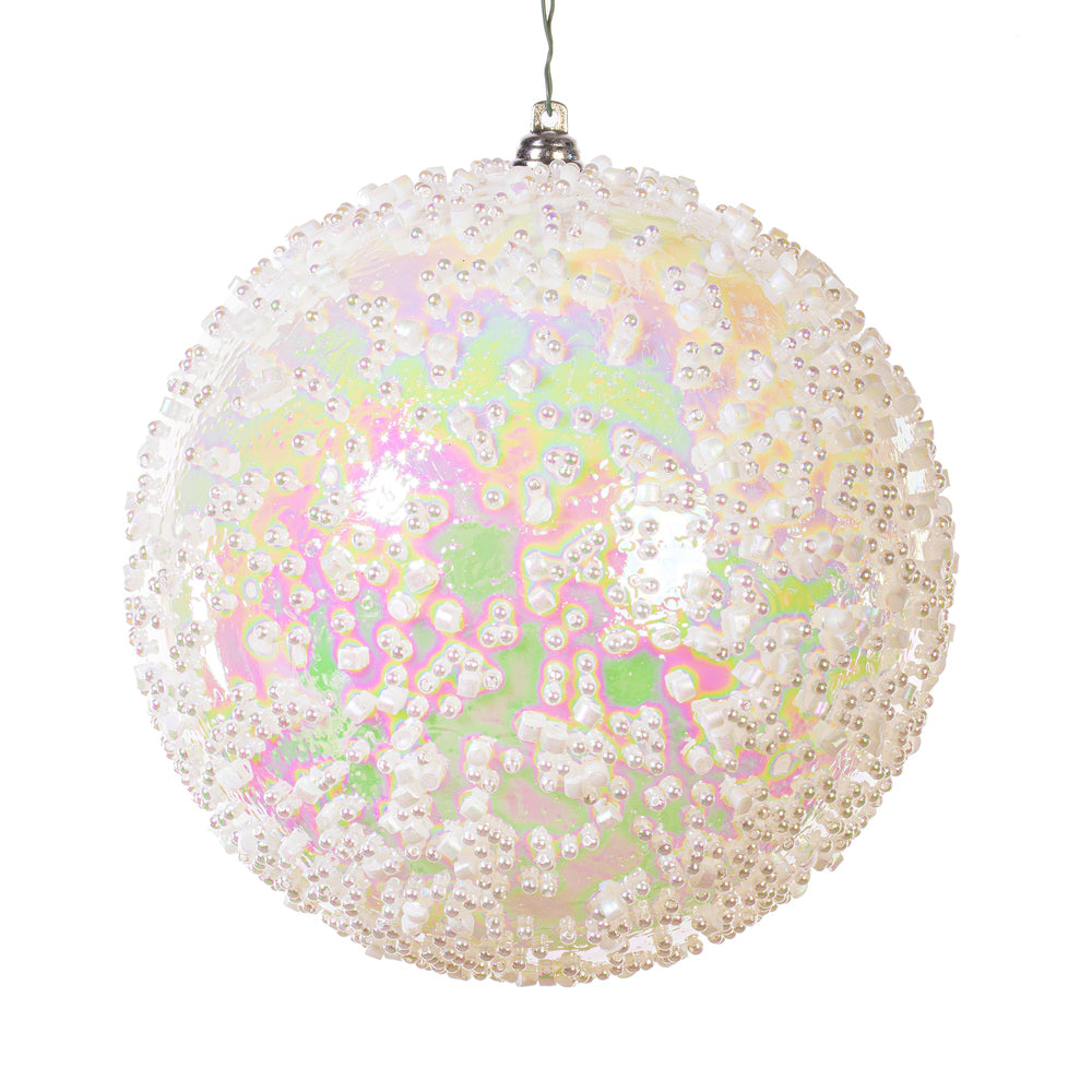 Iridescent Bead Ball Ornament