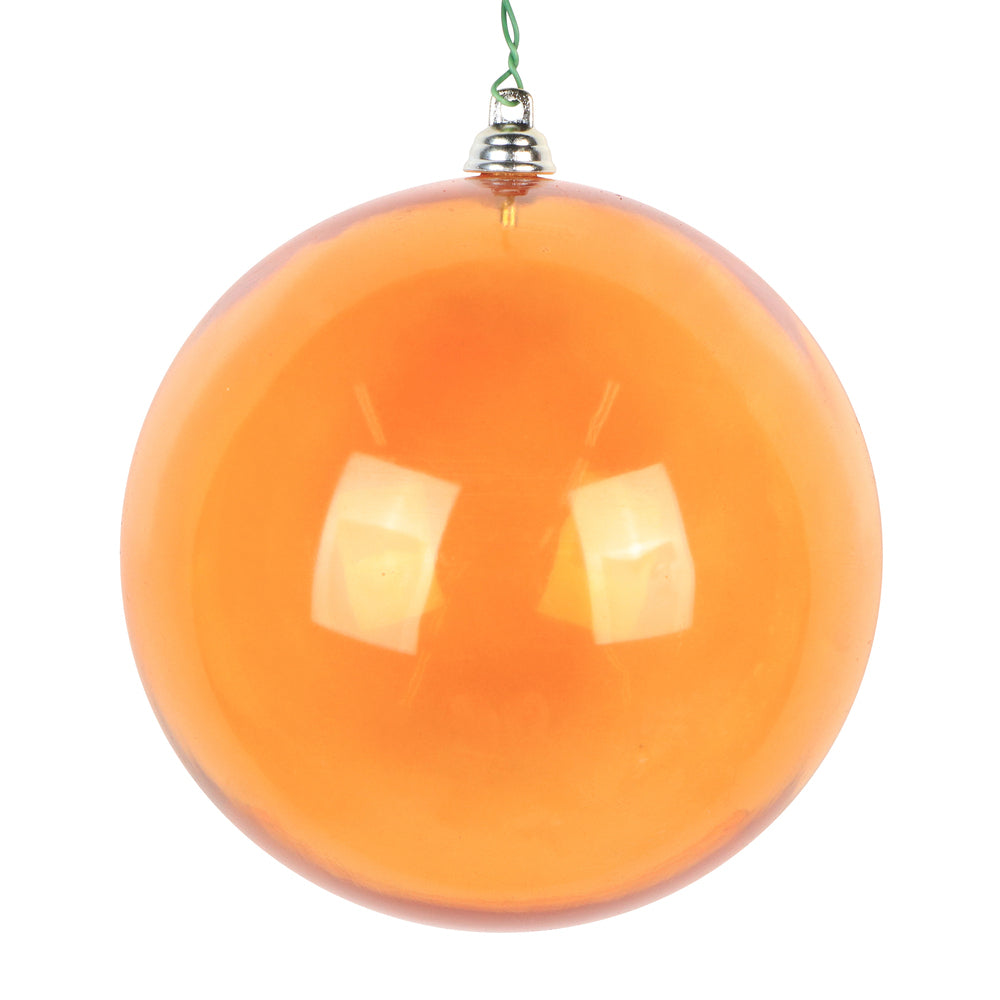 Orange Clear Ball Ornament