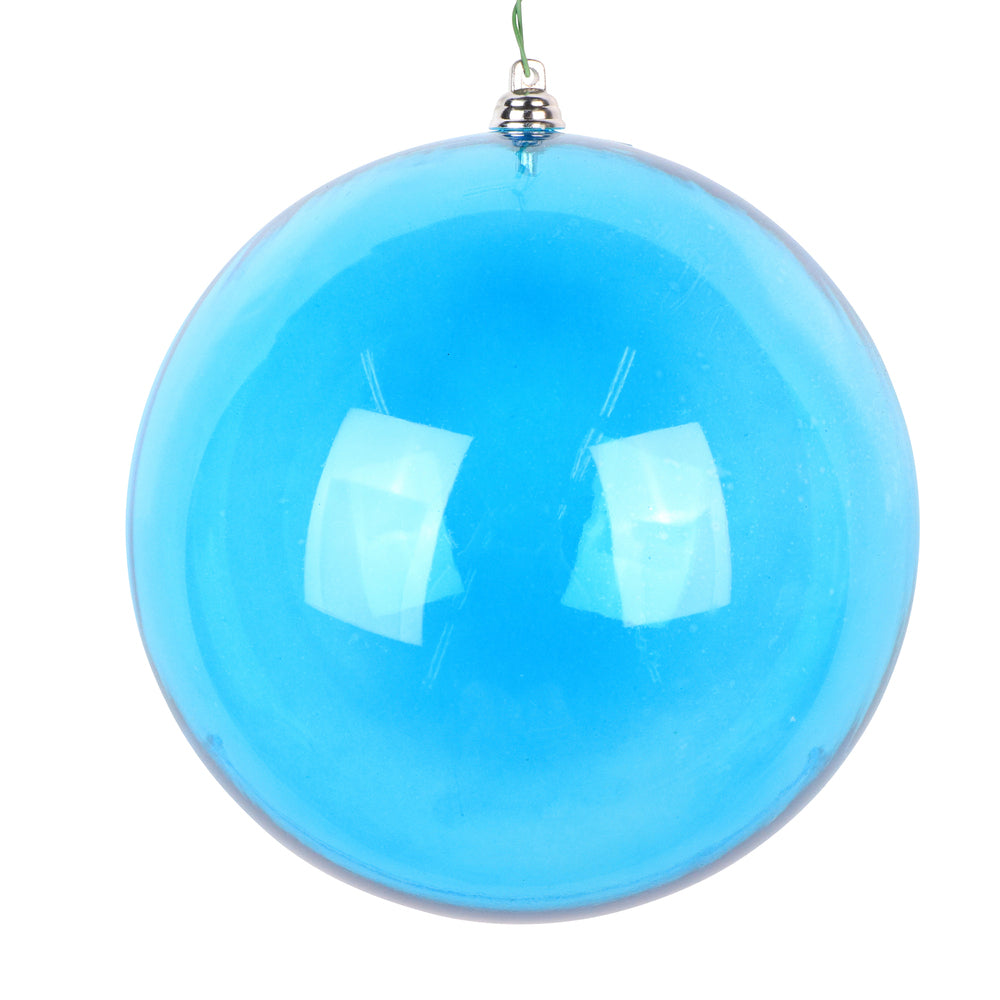 Turquoise Clear Ball Ornament