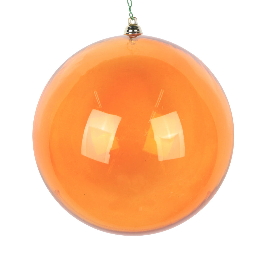 Orange Matte Clear Ornament