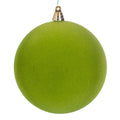 Flocked Sage Green Ball Ornament