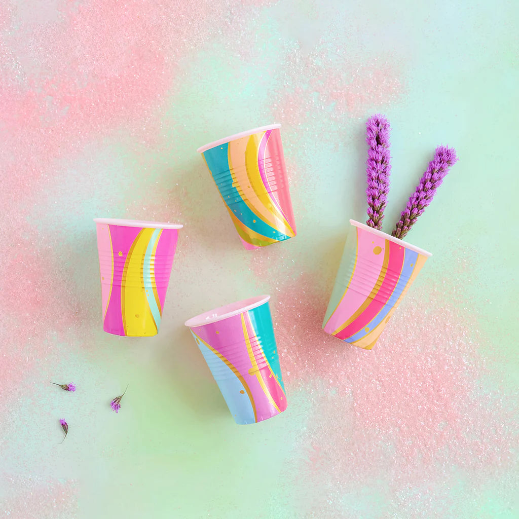 Color Couture Stripe Cup- Set of 4