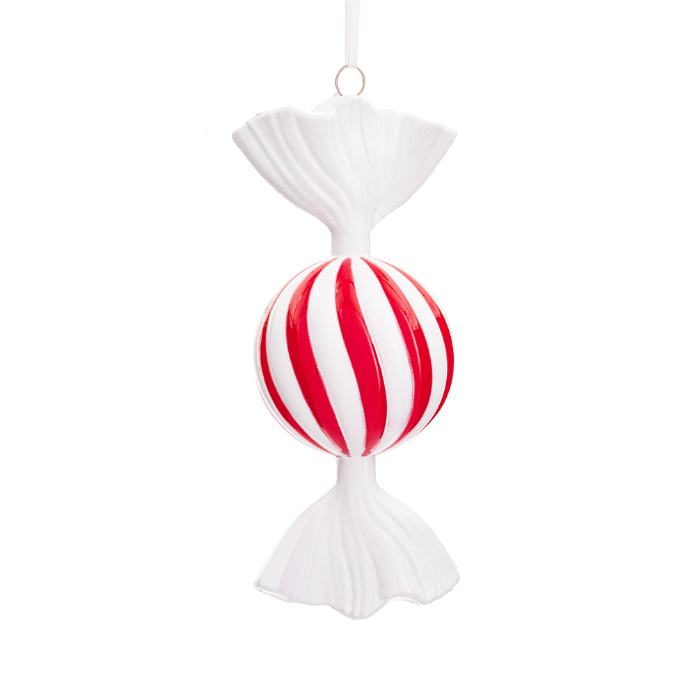 Red Swirl Enamel Candy Ornament