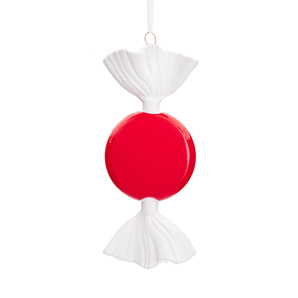 Red Swirl Enamel Candy Ornament