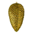 7" Olive Matte Glitter Pinecone Christmas Ornament