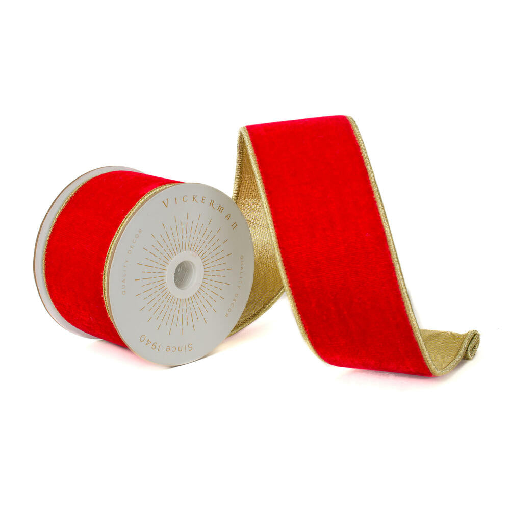 Velvet with Gold Trim/Backing Ribbon