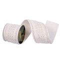 Vickerman 4" x 5yd Ivory Velvet Drop Pearl Jewel with Ivory Dupion Backing