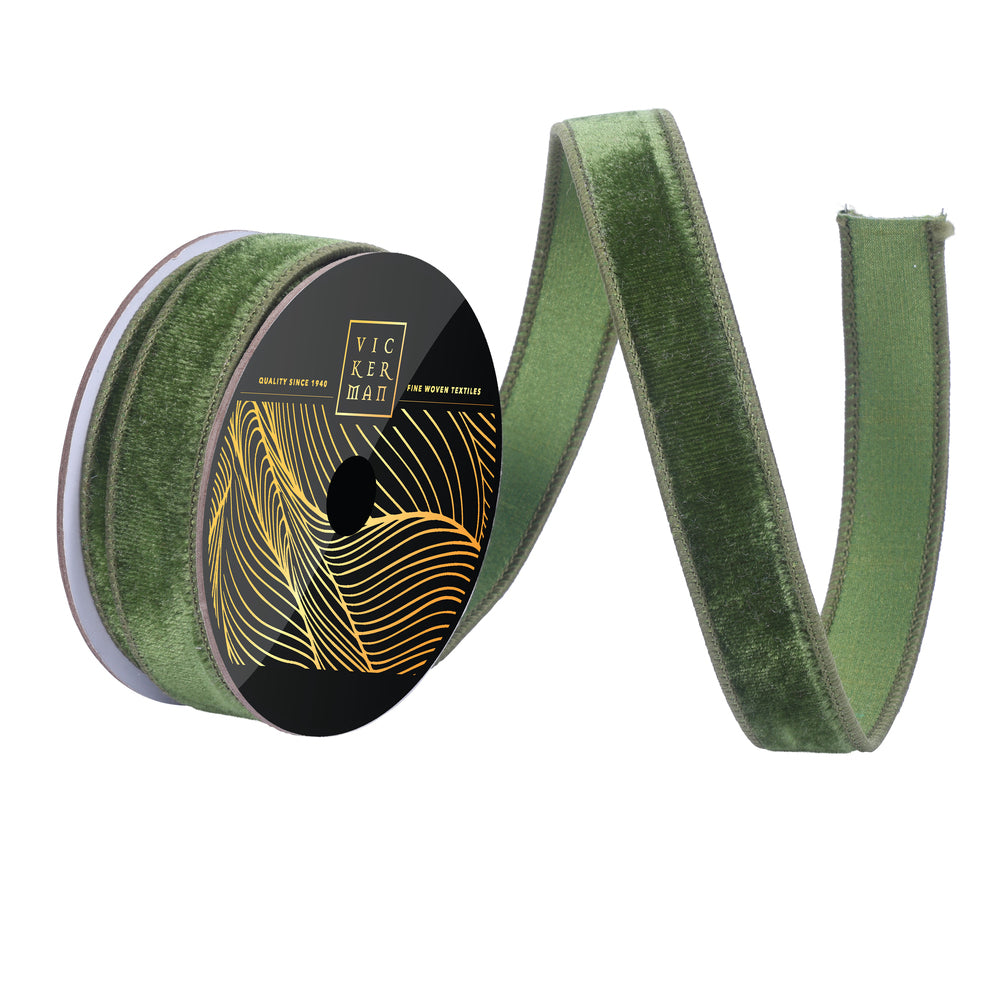 Velvet Wired Ribbon- Juniper