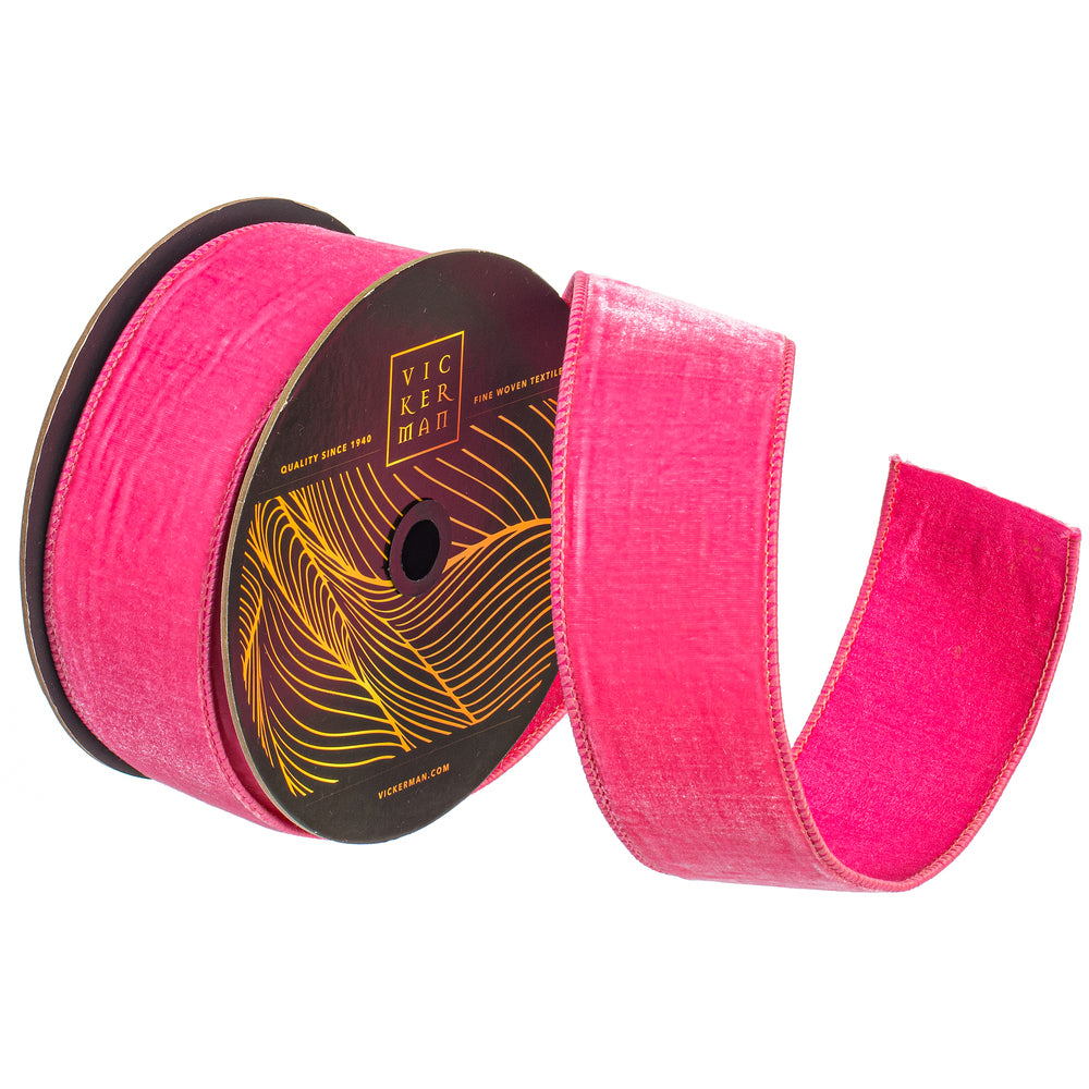 2.5"x10yds Velvet Dupion Wired Ribbon