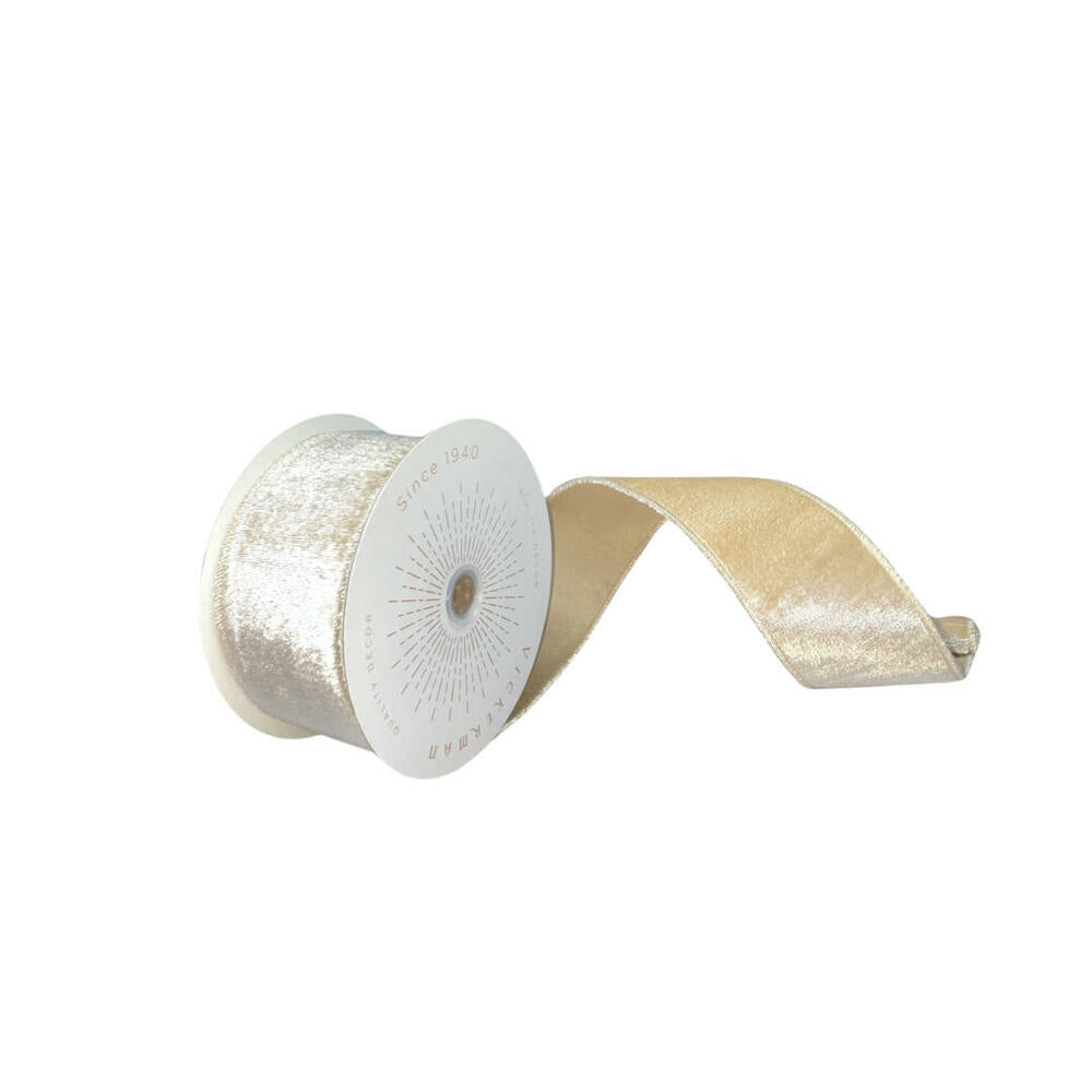 Plush Champagne Velvet Ribbon
