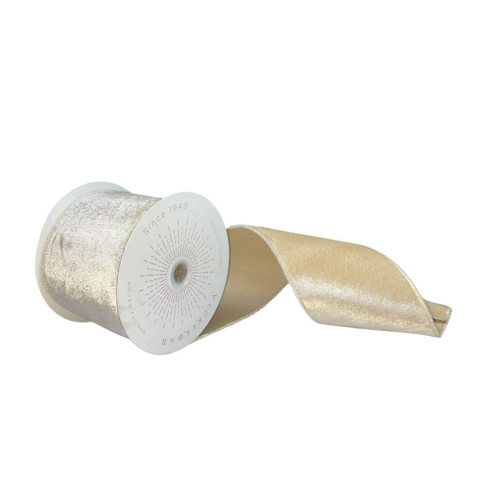 Plush Champagne Velvet Ribbon
