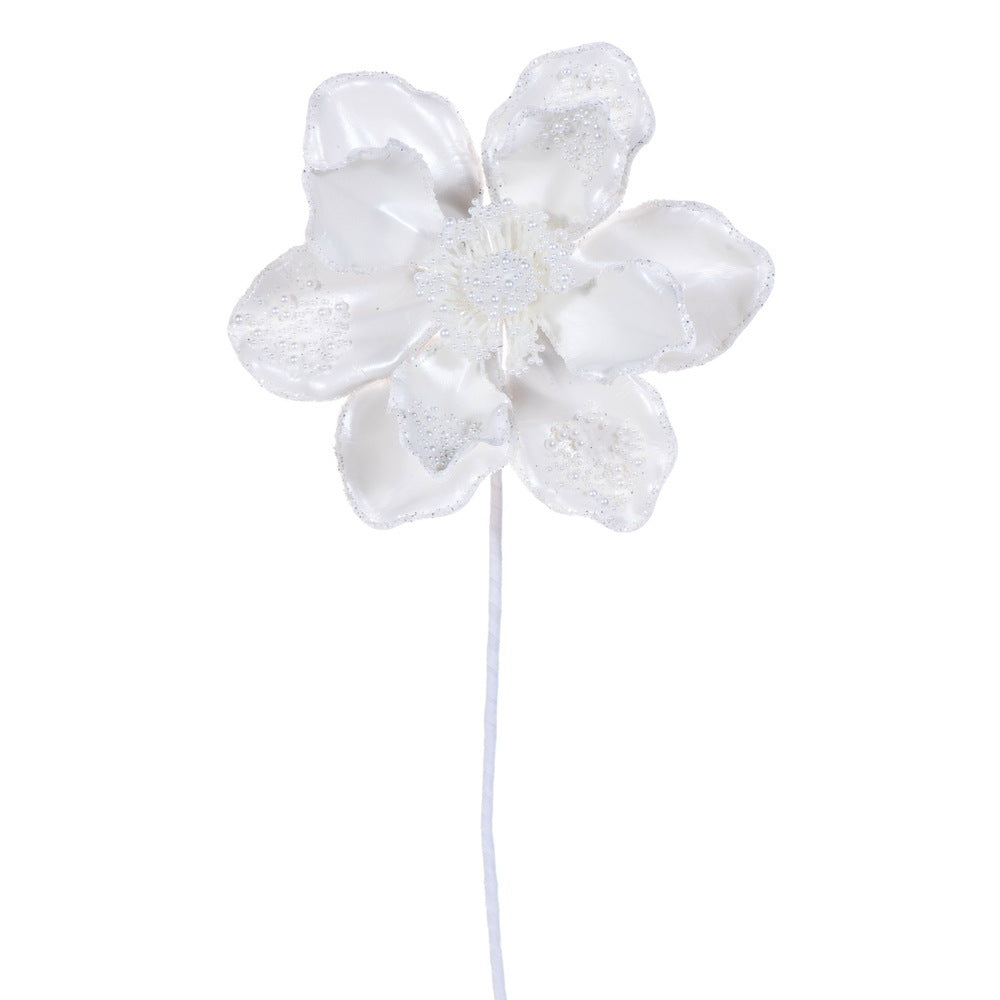 White Magnolia Pearl Flower Stem