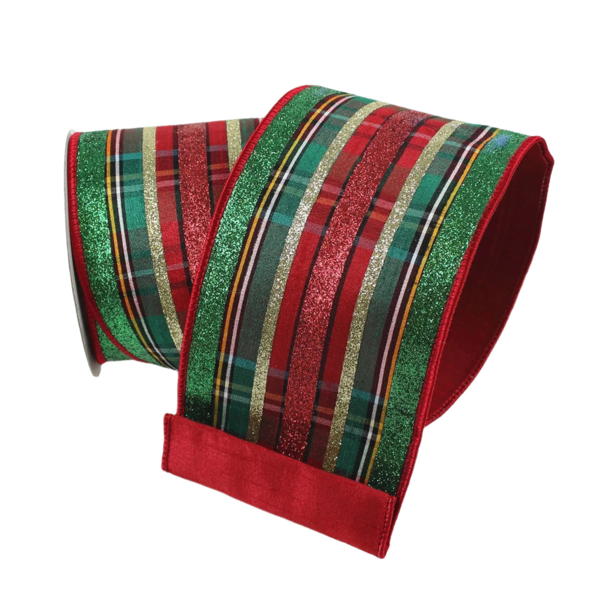 Glitzy Plaid Ribbon