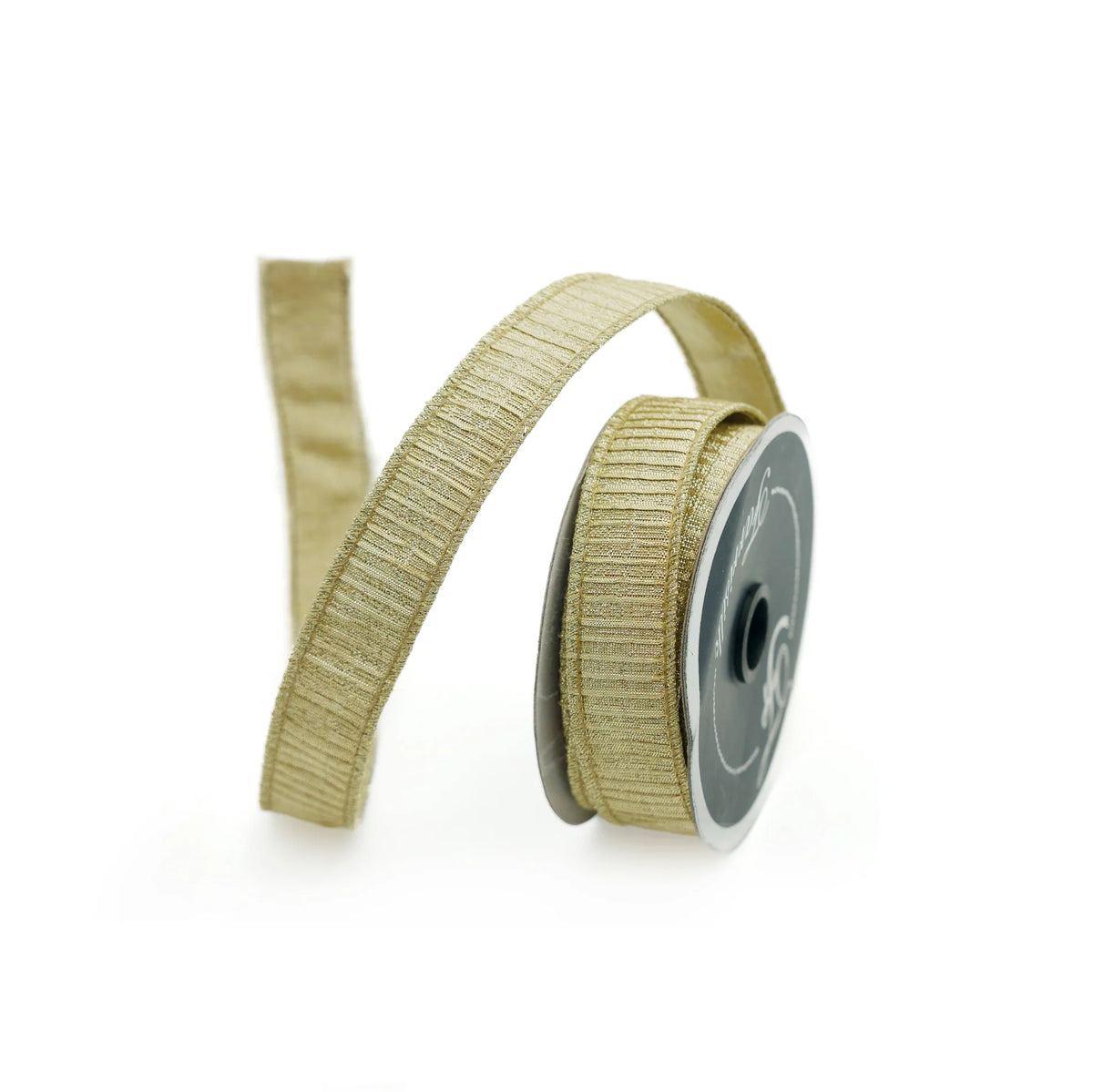 Pleated Metallic- Champagne