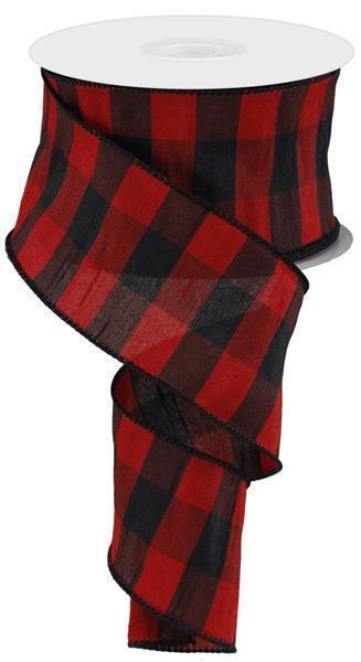 Black/Red Dupioni Check