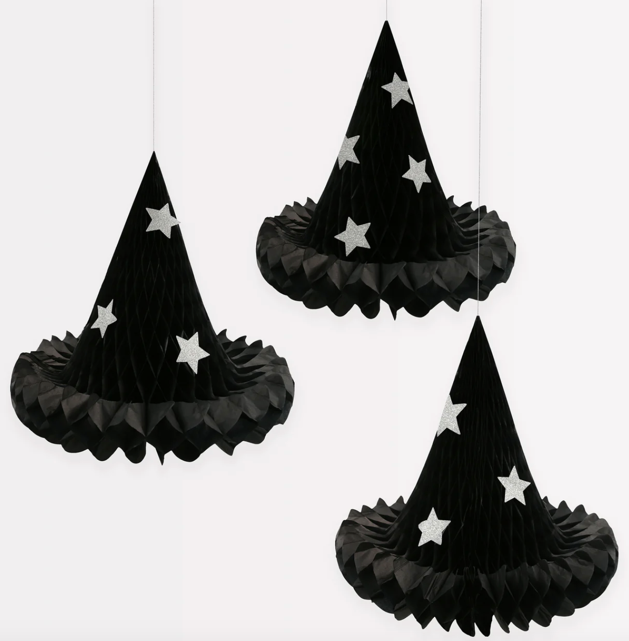 Hanging Honeycomb Witch Hat Decorations