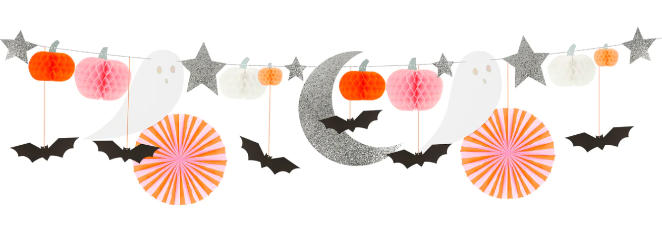Pastel Honeycomb Halloween Garland