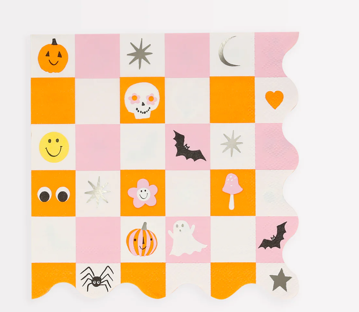Groovy Halloween Icon Large Napkins