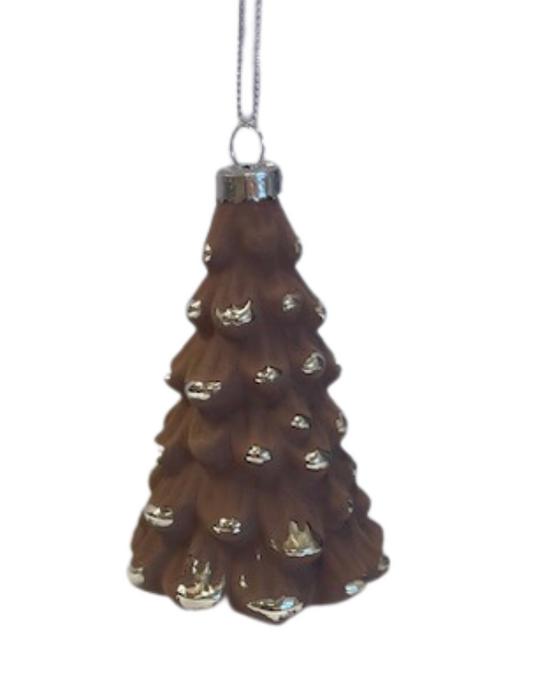 Brown Pine Tree Ornament