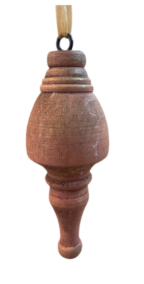 Wood Finial- Antique Mauve