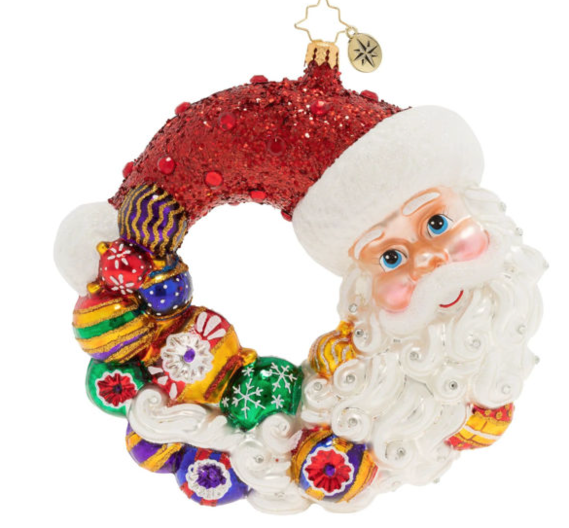 Santa Comes Full Circle Wreath