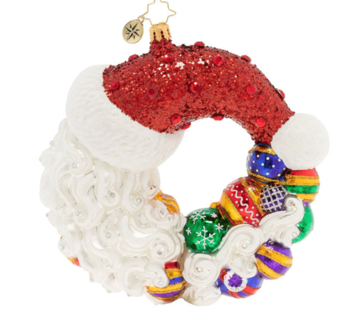 Santa Comes Full Circle Wreath