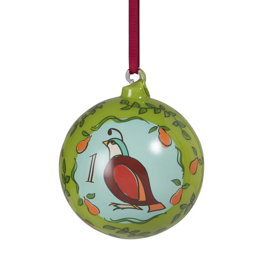 12 Days of Christmas Glass Ball Ornament