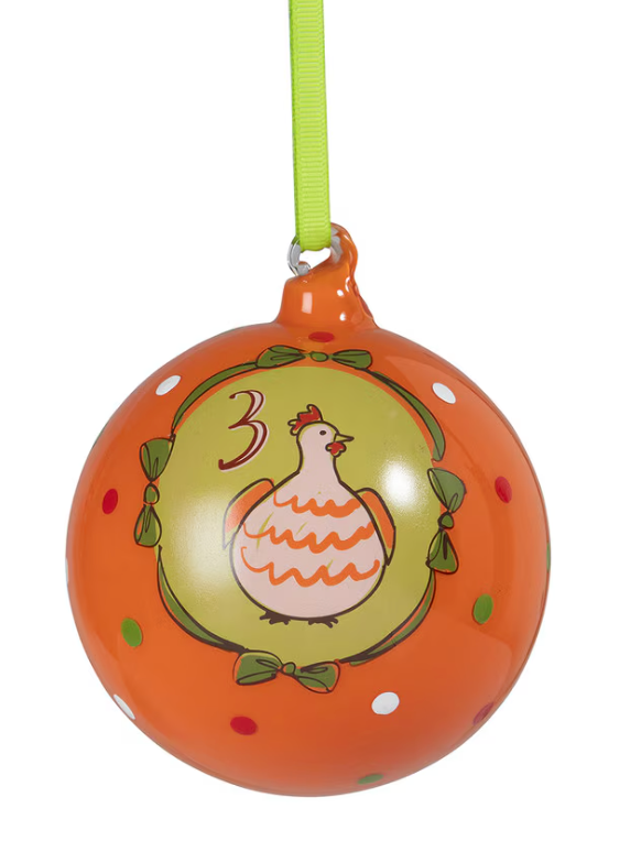 12 Days of Christmas Glass Ball Ornament