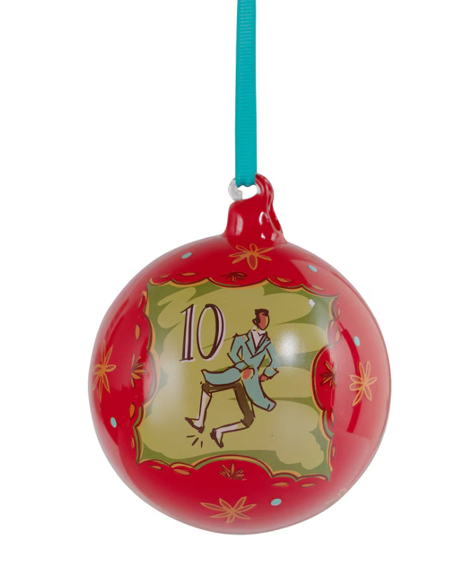 12 Days of Christmas Glass Ball Ornament