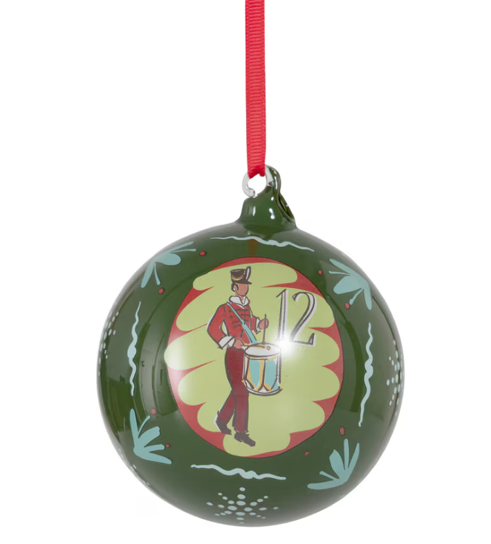 12 Days of Christmas Glass Ball Ornament