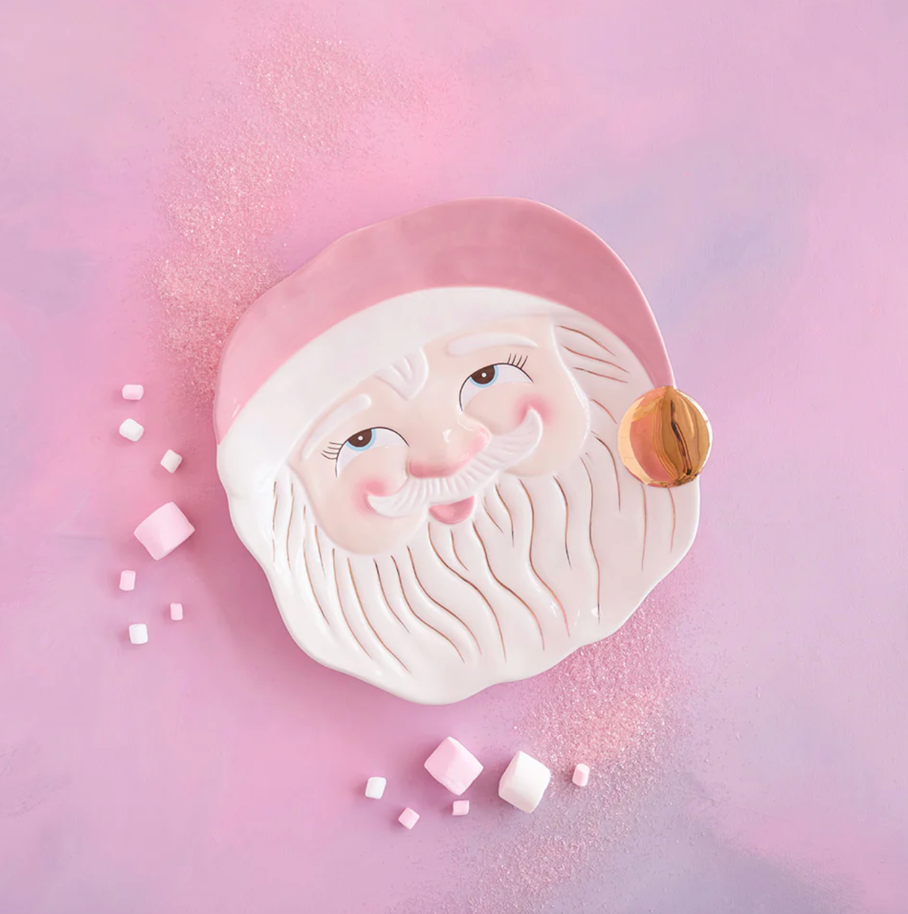Papa Noel Platter- Pink