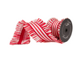 Candy Wrap Ruffle Ribbon- Red/White