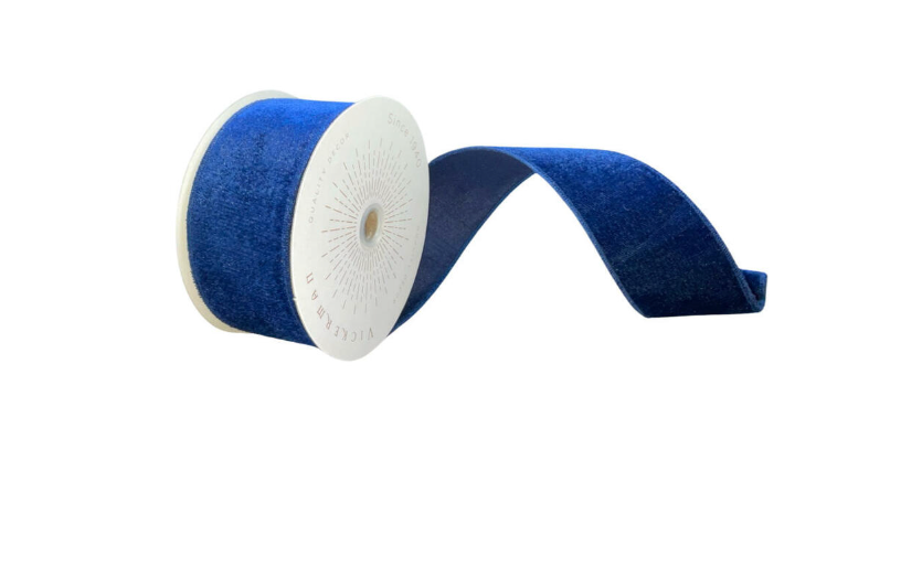 Midnight Blue Plush Velvet Ribbon