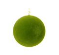 Moss Green Flocked Ball Ornament