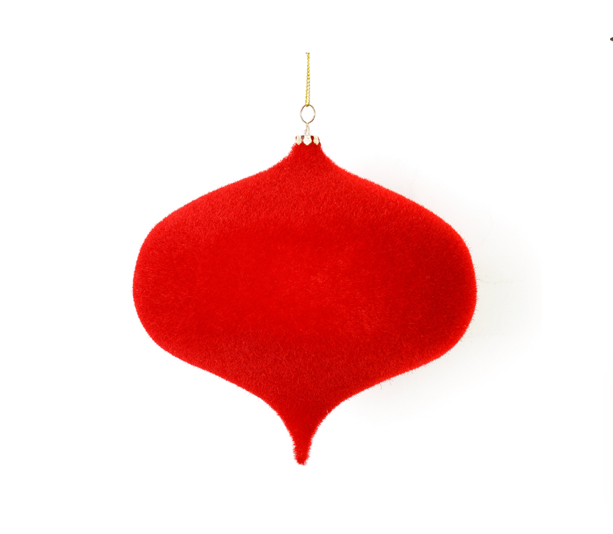 6" Flocked Onion Ornament