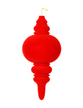 10" Flocked Finial Ornament