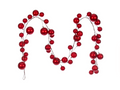 10' Red Candy Branch Ball Garland
