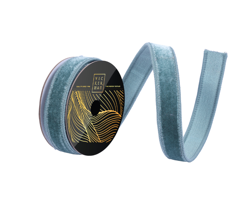 Velvet Ribbon with Dupion Backing