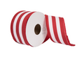 Red Horizontal Stripe Print on Bovet Lining Ribbon.