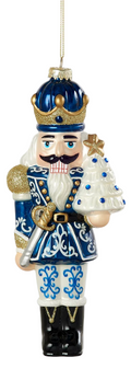 Blue & White Nutcracker Ornament