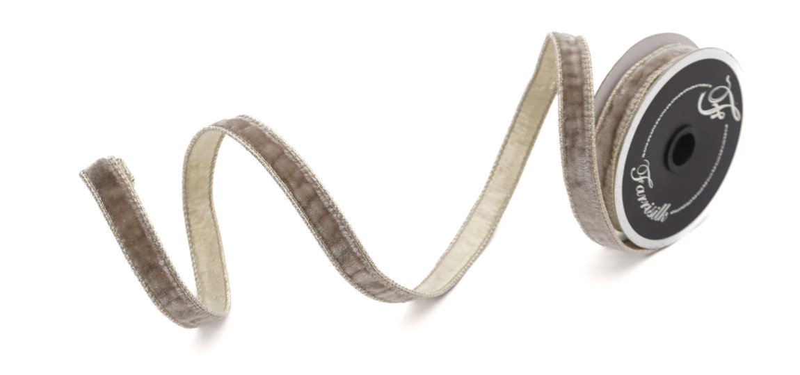 Velvet Luster Ribbon- Platinum