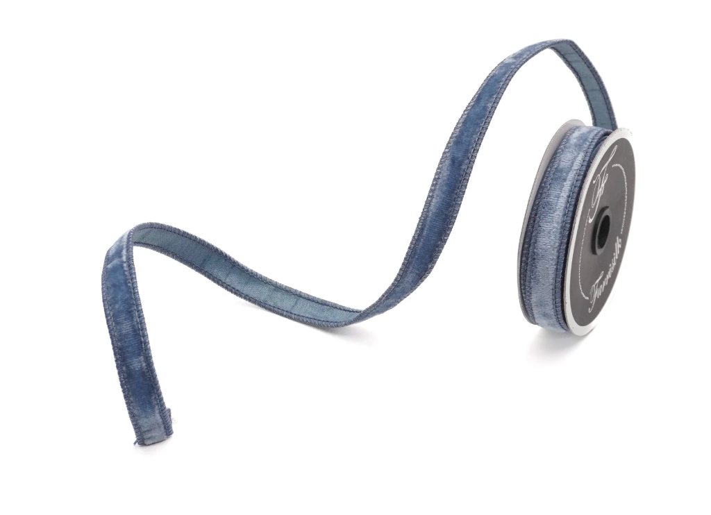 Velvet Luster Ribbon- Steel Blue